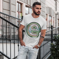 Abstrakter Farbbuchstabe E T - Shirt