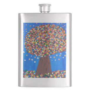 Abstrakter farbenfroher Baum  Flachmann