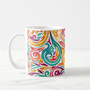 Abstrakter farbenfroher Hintergrund. IllustrationK Kaffeetasse