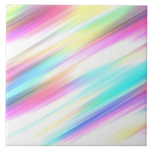 Abstrakter farbenfroher Pastell-Regenbogen Fliese