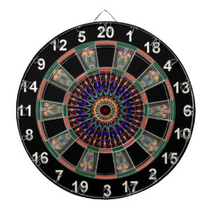 Abstrakter farbenfroher prismatischer chromatische dartscheibe