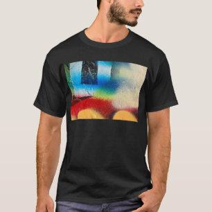abstrakter Farbenhintergrund des Graffiti T-Shirt
