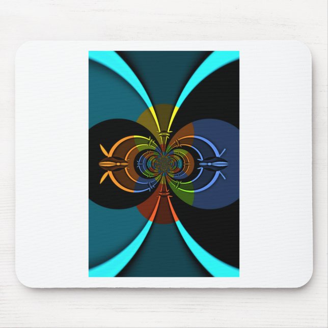 Abstrakter Farbexplosions-Kunstprint Mousepad (Vorne)