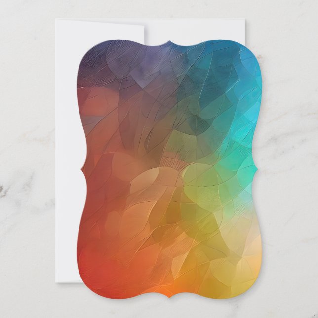 Abstrakter Farbfluss in Formen (Vorderseite)