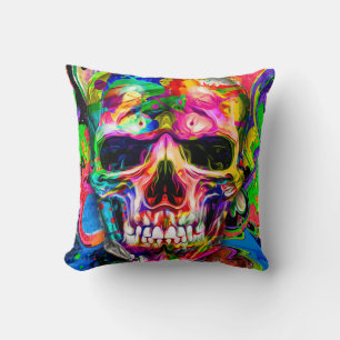 abstrakter farbiger Hintergrund mit farbenfroher S Kissen