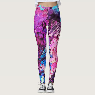 Abstrakter farbiger Spritzer Paint Rainbow Version Leggings