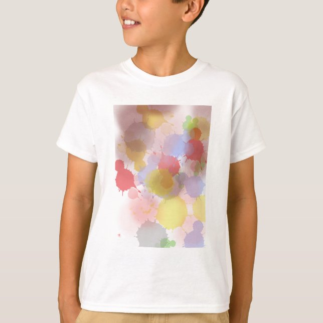 Abstrakter farbiger Spritzer T-Shirt (Vorderseite)