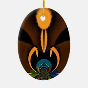 Abstrakter Farbkontrast Keramik Ornament