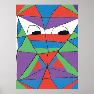 Abstrakter Farbmann Poster