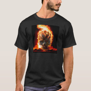 Abstrakter Farbschädel von der Hölle T-Shirt