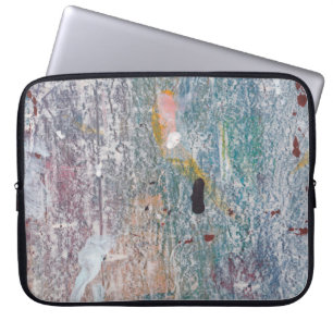 Abstrakter Farbuntergrund. Kunstwerk aus Mischtech Laptopschutzhülle