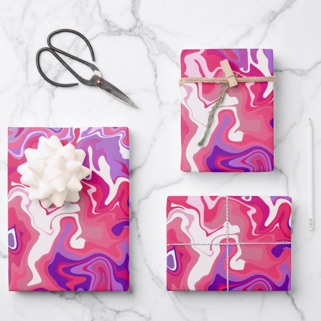 Abstrakter Farbverlauf Geschenkpapier Set (Vorderseite)