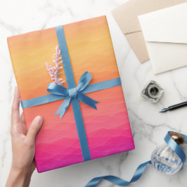 Abstrakter Farbverlauf Sonnenuntergang Orange Rosa Geschenkpapier