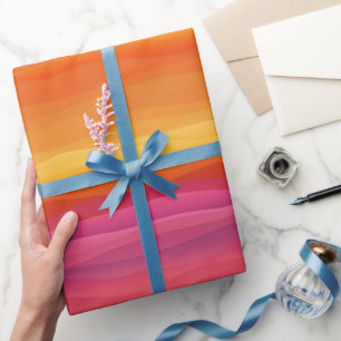 Abstrakter Farbverlauf Sonnenuntergang Orange Rosa Geschenkpapier