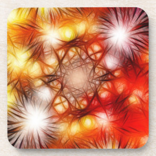 Abstrakter Feuerwerk-Sterne-Hintergrund Getränkeuntersetzer
