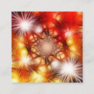 Abstrakter Feuerwerk-Sterne-Hintergrund Quadratische Visitenkarte