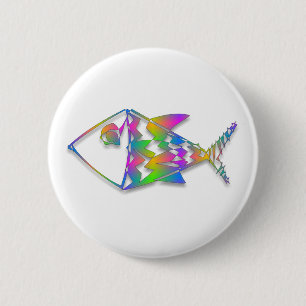 Abstrakter Fisch Button