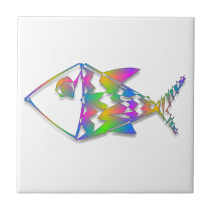 Abstrakter Fisch Fliese