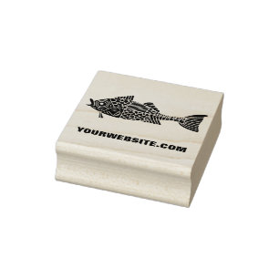 Abstrakter Fisch Gummistempel