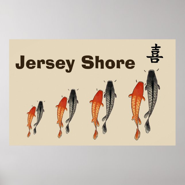 Abstrakter Fisch, Jersey Shore Poster (Vorne)