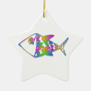 Abstrakter Fisch Keramikornament