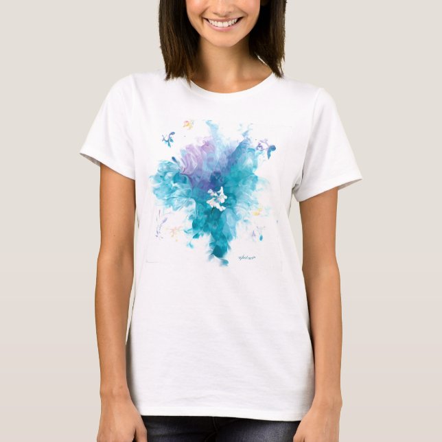 Abstrakter floraler T - Shirt (Vorderseite)