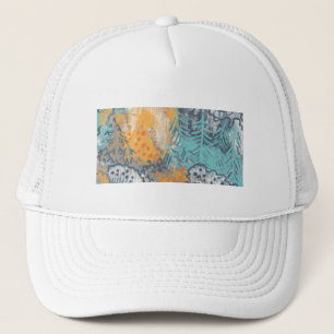 abstrakter floraler Trucker Hat Truckerkappe