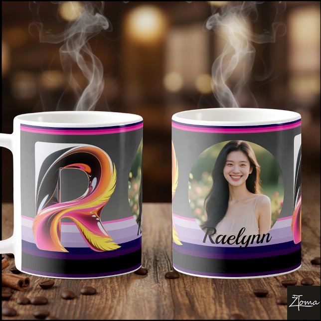 Abstrakter flüssiger Buchstabe R Neonfeder Kaffeetasse (This is a sample design. There are several models to choose from, with the name and color changed.
)