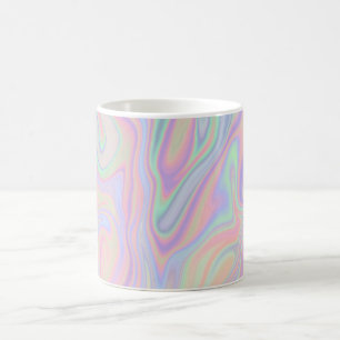 Abstrakter flüssiger schillernder kaffeetasse