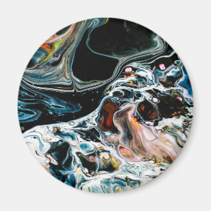 Abstrakter Flussschwarz Magnet