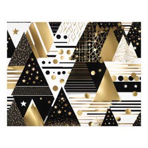 abstrakter Foto-Druck in Gold und Schwarz Fotodruck