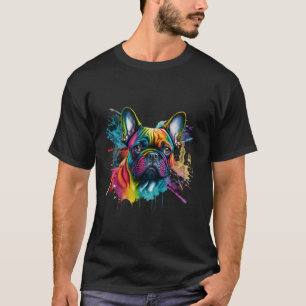 Abstrakter französischer Bulldog Art Adorable Dopp T-Shirt