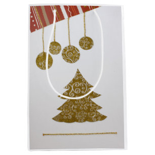 Abstrakter Funkelnd Weihnachtsbaum, Ornamente Mittlere Geschenktüte