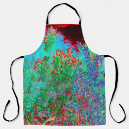 Abstrakter Garten mit Crimson Sunset Schürze