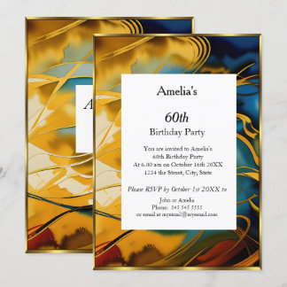 Abstrakter Geburtstag Einladung