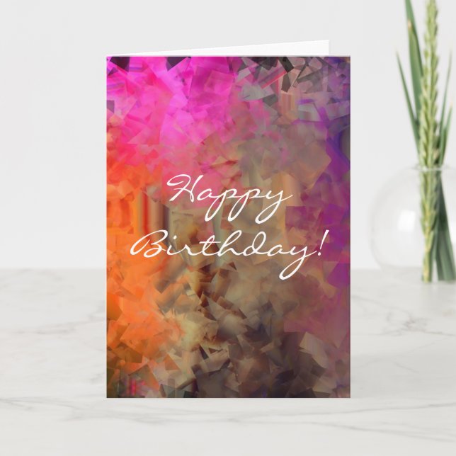 Abstrakter Geburtstag Karte (Vorderseite)