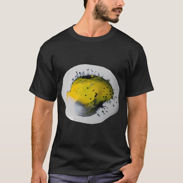 Abstrakter gelber Fisch T-Shirt (Vorderseite)