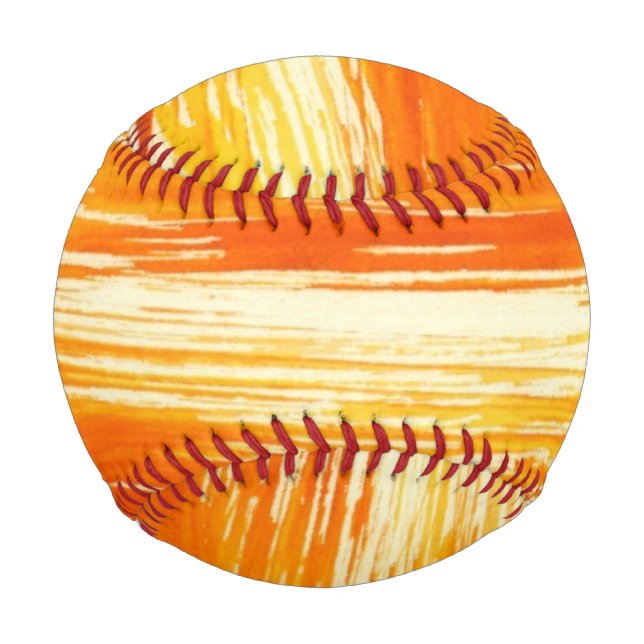 Abstrakter gelber Hintergrund aus Aquarellfarben Baseball (Vorderseite)