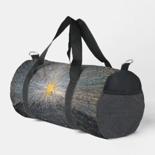 Abstrakter gelber Sternenexplosion Mystischer Himm Duffle Bag