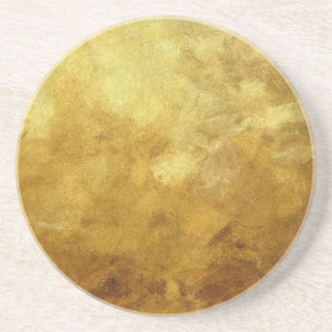 abstrakter, gemalter Hintergrund in Gold Getränkeuntersetzer