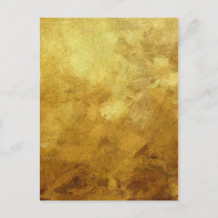 abstrakter, gemalter Hintergrund in Gold Postkarte