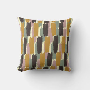 Abstrakter gemalter Streifen Modern Retro Botanisc Kissen