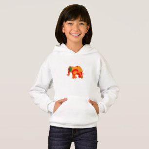 Abstrakter geometrischer Elefant Hoodie