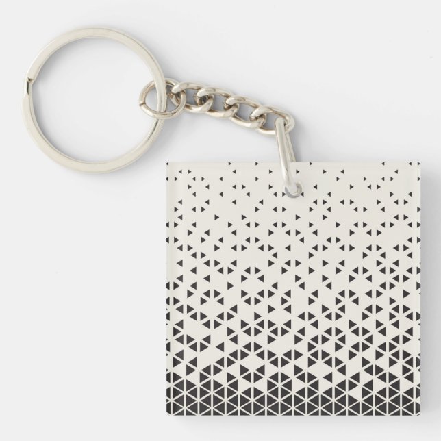 Abstrakter geometrischer Entwurf Schlüsselanhänger (Vorderseite)