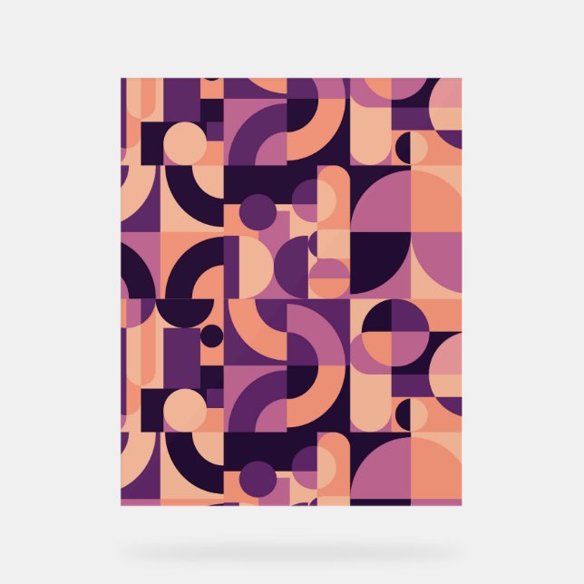 Abstrakter geometrischer Hintergrund Acrylschild (Vorderseite)