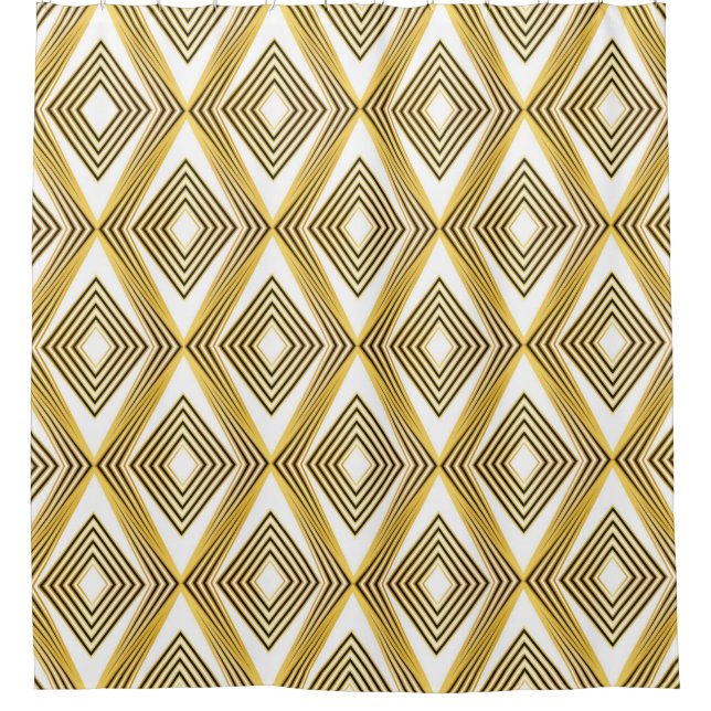 Abstrakter geometrischer Hintergrund. Art Deco.  Duschvorhang (Vorderseite)