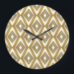 Abstrakter geometrischer Hintergrund Art Deco Große Wanduhr<br><div class="desc">Abstrakter geometrischer Hintergrund.Art Deco. Futuristischer Deko: Abstrakte Geometrie Paves Creative Pathways. Abstrakter geometrischer Hintergrund blau-weiß. Art-Déco-Farben im modernen Stil: Hintergrund, Muster, abstrakt, Textur, Illustration, Weiß, Linie, Blau, geometrisch, farbig, modern, Dreieck, Form, futuristisch, Dekoration, Polygon, Pixel, Backstein, Würfel, Rechteck</div>