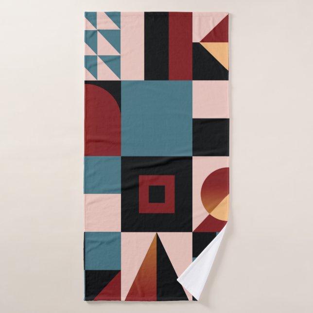 Abstrakter, geometrischer Hintergrund, farbig, Spe Badehandtuch (Badehandtuch)