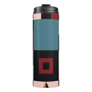 Abstrakter, geometrischer Hintergrund, farbig, Spe Thermosbecher