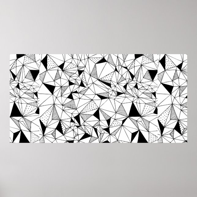 abstrakter geometrischer Hintergrund mit Po Poster (Vorne)